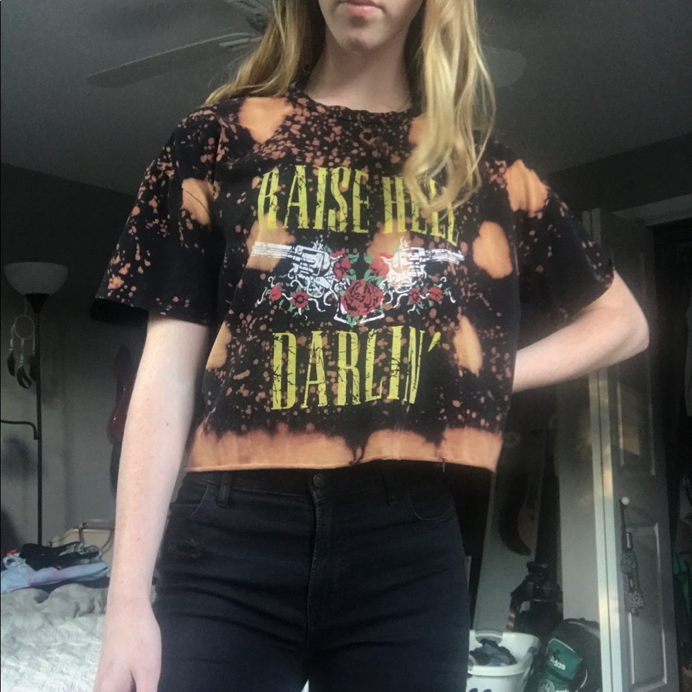 Cropped Bleached T-shirt